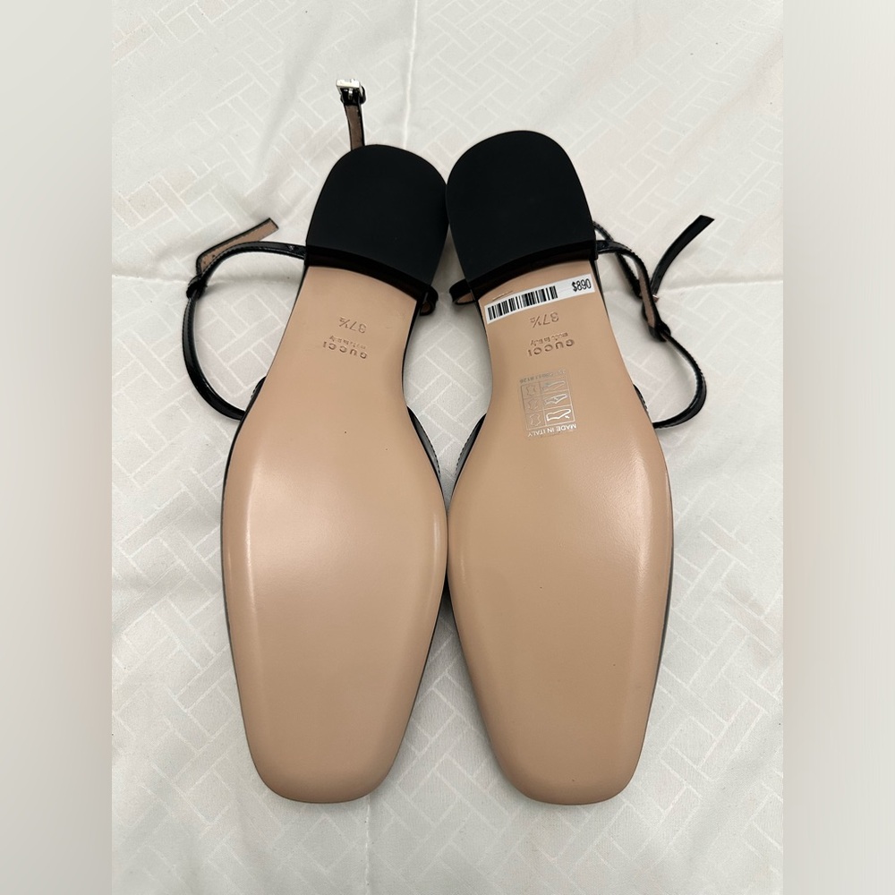 GUCCI DOUBLE G PATENT LEATHER BALLET FLAT - Picture 4 of 12